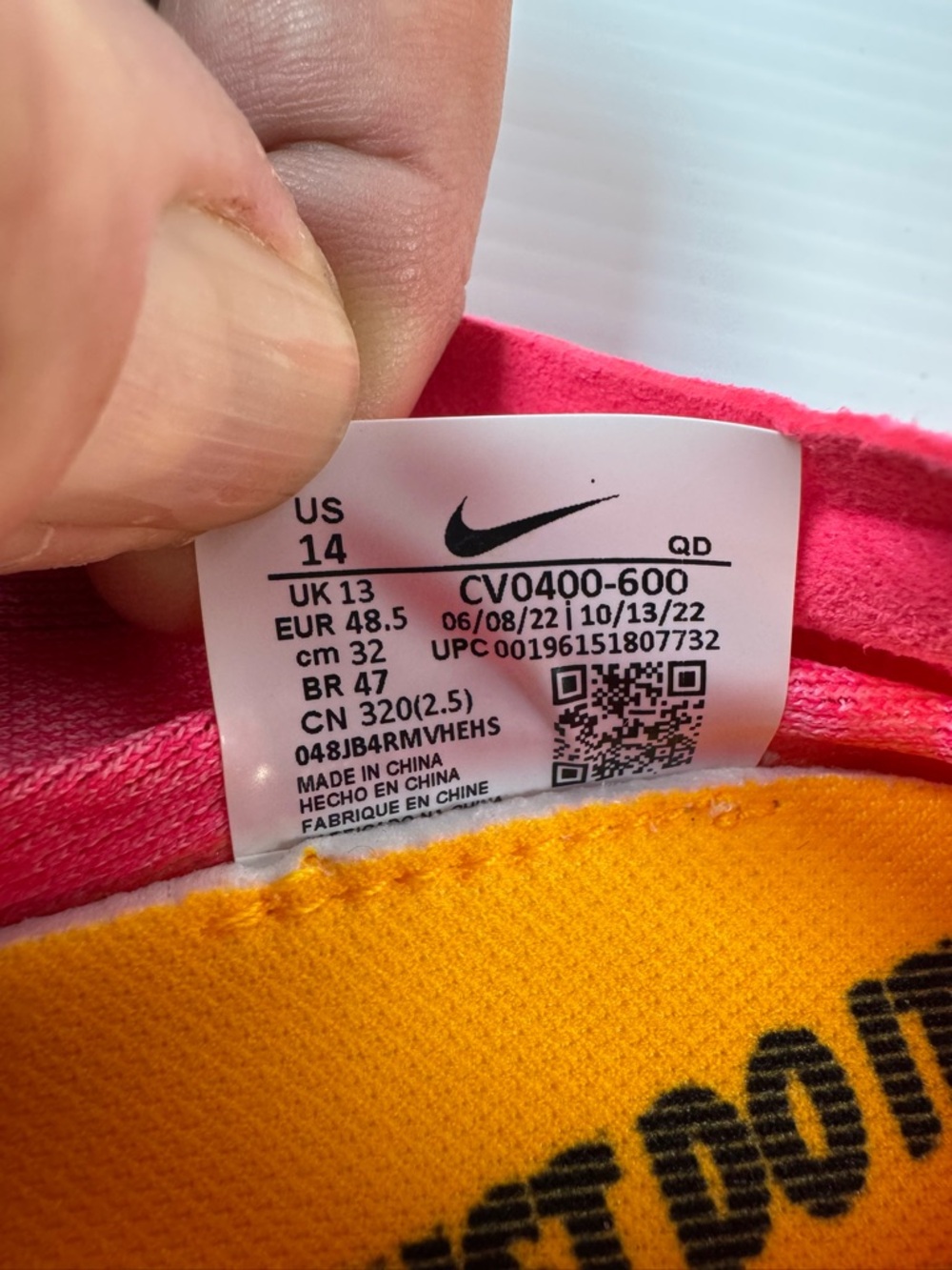 Nike Zoom Victory 5 Track Spikes Hyper Pink Black CV0400-600 Men’s Sz 14 - Picture 6 of 6